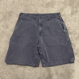Carhartt Shorts Adult 34 Blue Work Wear Chino Khaki Casual B203 Mens